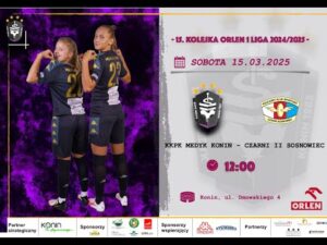Read more about the article 12. KOLEJKA ORLEN 1 LIGI KOBIET  KKPK MEDYK KONIN – CZARNI II SOSNOWIEC