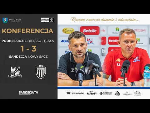 You are currently viewing Podbeskidzie Bielsko-Biała – Sandecja Nowy Sącz 1:3 (0:1), pomeczowa konferencja prasowa | 25.07.25