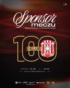 Read more about the article KLUB 100 sponsorem meczu Resovia – Olimpia Grudziądz