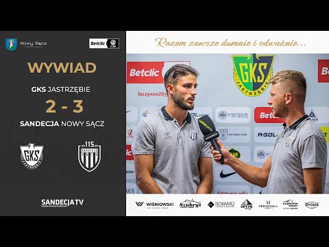 Read more about the article GKS Jastrzębie – Sandecja Nowy Sącz 2:3 (2:2), wywiad – Arkadiusz Orzeł | 15.08.2025