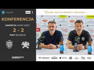 Read more about the article Sandecja Nowy Sącz – Świt Szczecin 2:2 (2:1), pomeczowa konferencja prasowa | 02.08.2025