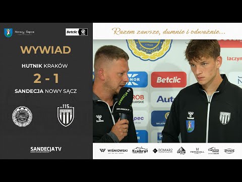 Read more about the article Hutnik Kraków – Sandecja Nowy Sącz 2:1 (0:0), wywiad – Leon Ziętek | 23.08.2025