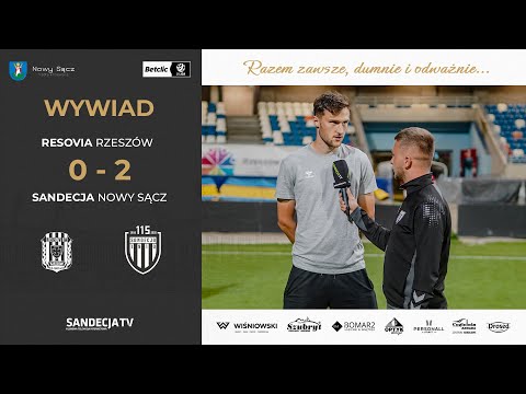 Read more about the article Resovia Rzeszów – Sandecja Nowy Sącz 0:2 (0:1), wywiad – Wojciech Błyszko | 21.09.2025