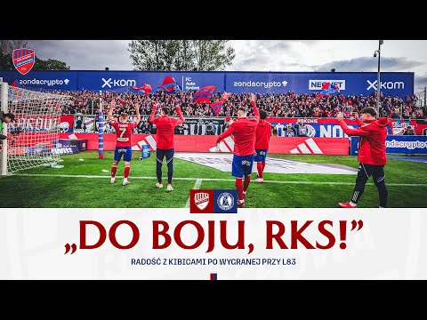 You are currently viewing Radość z kibicami po wygranej z Motorem Lublin