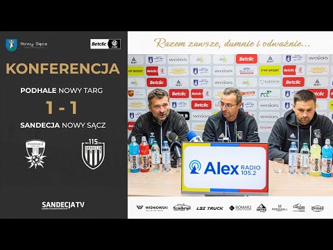 You are currently viewing Podhale Nowy Targ – Sandecja Nowy Sącz 1:1 (1:0), pomeczowa konferencja prasowa | 18.10.2025