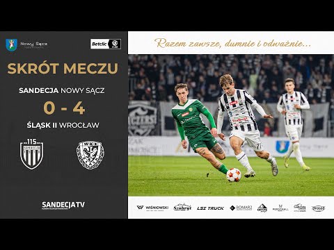 Read more about the article Sandecja Nowy Sącz – Śląsk II Wrocław 0:4 (0:2) | skrót meczu | 21.10.2025