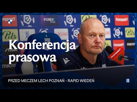 Read more about the article KONFERENCJA PRASOWA | Trener Niels Frederiksen i Joel Pereira przed meczem z Rapidem Wiedeń
