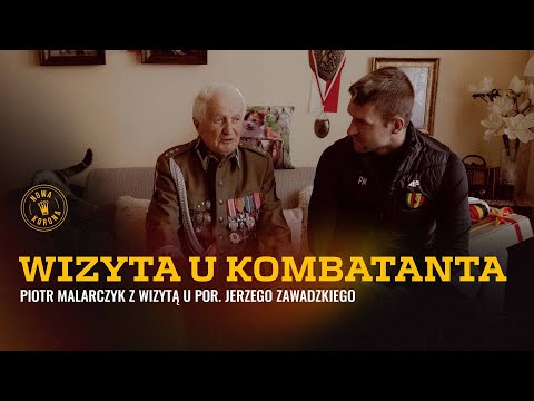 You are currently viewing Korona Kielce z wizytą u kombatanta Jerzego Zawadzkiego, ps. „Mały”