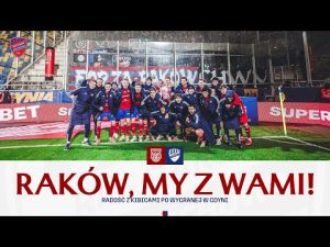 Read more about the article Radość z kibicami po pokonaniu Arki Gdynia