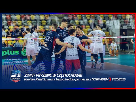 Read more about the article ZIMNY PRYSZNIC W CZĘSTOCHOWIE | Kapitan Rafał Szymura bezpośrednio po meczu z NORWIDEM