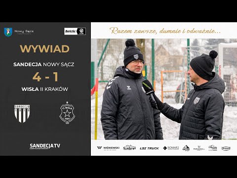 Read more about the article Sandecja Nowy Sącz – Wisła II Kraków 4:1 (1:1) | wywiad – trener Rafał Smalec | 10.01.2026