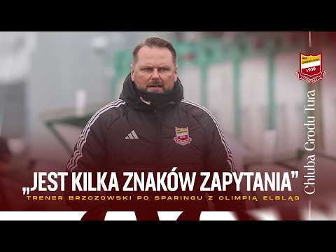 Trener Marek Brzozowski po sparingu z Olimpią Elbląg (20.02.2026)