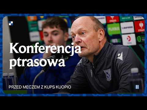 KONFERENCJA PRASOWA | Trener Niels Frederiksen i Taofeek Ismaheel przed meczem z KuPS Kuopio