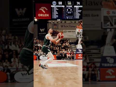 PLUTA ZA 3!🕺🏿 #legia #basketball #plkpl #nba #sports #3pointers #stepback