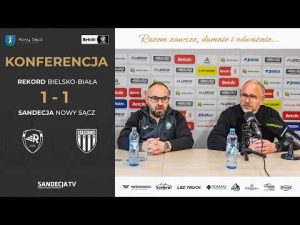 Read more about the article Rekord Bielsko-Biała – Sandecja Nowy Sącz 1:1 (1:0) | pomeczowa konferencja prasowa | 18.03.2026