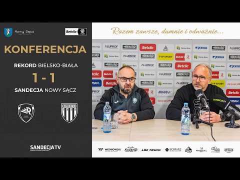 Read more about the article Rekord Bielsko-Biała – Sandecja Nowy Sącz 1:1 (1:0) | pomeczowa konferencja prasowa | 18.03.2026