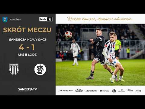 Read more about the article Sandecja Nowy Sącz – ŁKS II Łódź 4:1 (2:0) | skrót meczu | 21.03.2026