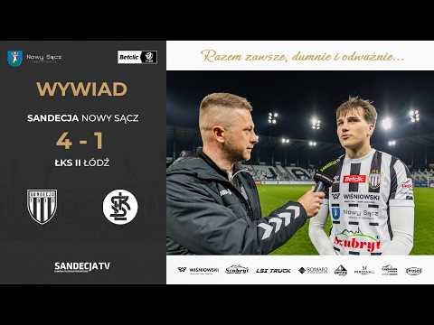 Read more about the article Sandecja Nowy Sącz – ŁKS II Łódź 4:1 (2:0) | wywiad – Piotr Kowalik | 21.03.2026