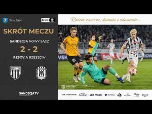 Read more about the article Sandecja Nowy Sącz – Resovia Rzeszów 2:2 (0:2) | skrót meczu | 02.04.2026