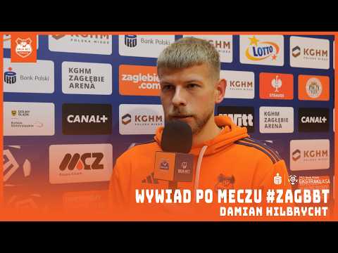 You are currently viewing Damian Hilbrycht po meczu w Lubinie.