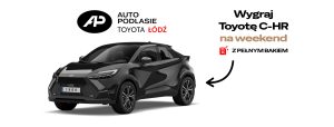 Read more about the article Toyota C-HR na weekend z pełnym bakiem! | Konkurs w przerwie meczu ŁKS vs. Stal Rzeszów