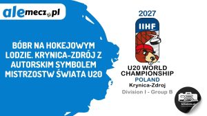 Read more about the article Bóbr na hokejowym lodzie. Krynica-Zdrój z autorskim symbolem mistrzostw świata U20